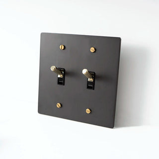 Retro Brass Panel Toggle Switch Luxurious Modern  Vintage Brass Accent Lighting