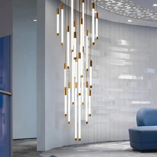 Milano Staircase Art Chandelier Modern  Contemporary Crystal Statement Fixture