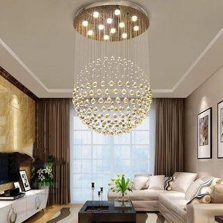 Salma Crystal Chandelier Luxurious Modern  Bohemian Rattan Woven Pendant