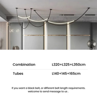 Modern Nordic Belt Chandelier Modern  Opulent Multi-Tier Crystal Chandelier