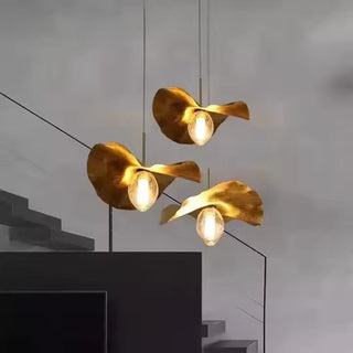 Mini Golden Shell Pendants Modern  Minimalist Round Flush Mount