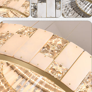 Edora  Spanish Marble Chandelier Modern  Ultra Slim LED Panel Lighting