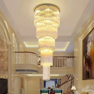 Xenara Large Crystal Chandelier Artistic Modern  Luxury Gold Frame Light Fitting