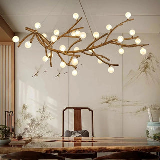 Creative Tree Twig Pendant Modern  Scandinavian Wooden Accent Light