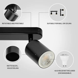 Luma Track Adjustable Spotlight Modern  Sculptural Spiral LED Fixture