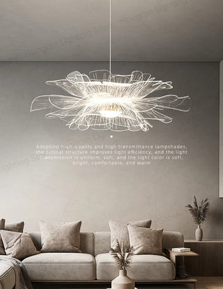 FLOWER Pendant Light Modern  Contemporary Crystal Statement Fixture
