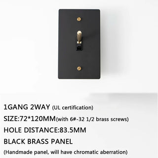 Retro Brass Panel Toggle Switch Luxurious Modern  Vintage Brass Accent Lighting