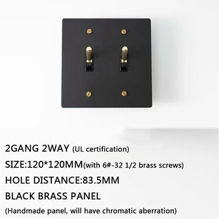 Retro Brass Panel Toggle Switch Luxurious Modern  Vintage Brass Accent Lighting