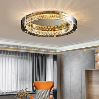 Harlow Crystal Ceiling Light Modern  Bohemian Rattan Woven Pendant