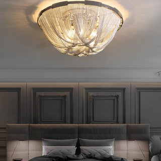 Alverton Tassel Staircase Chandelier Modern  Vintage Brass Accent Lighting