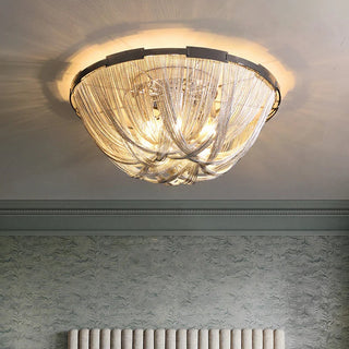 Alverton Tassel Staircase Chandelier Modern  Vintage Brass Accent Lighting