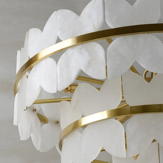Zynella Alabaster Chandelier – Elegant Lighting with Natural Sophistication