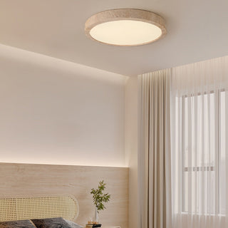 Ellipse Stone Travertine Ceiling Lights Modern  Chic Glass Globe Pendant