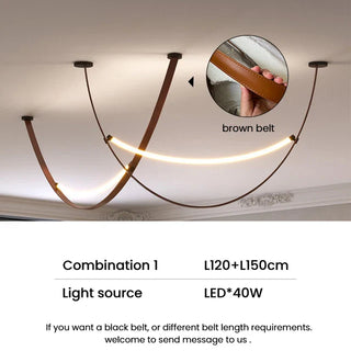Modern Nordic Belt Chandelier Modern  Opulent Multi-Tier Crystal Chandelier