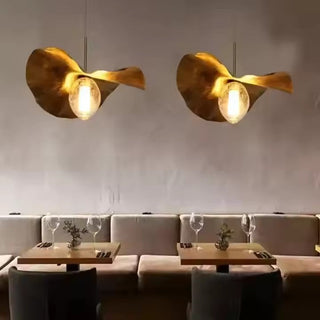 Mini Golden Shell Pendants Modern  Minimalist Round Flush Mount