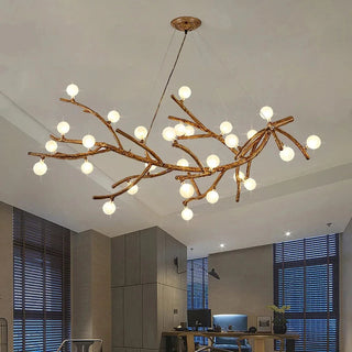 Creative Tree Twig Pendant Modern  Scandinavian Wooden Accent Light