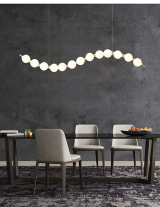 Vera Pearl Spiral Chandelier Opulent Modern  Sculptural Spiral LED Fixture