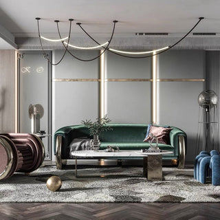 Modern Nordic Belt Chandelier Modern  Opulent Multi-Tier Crystal Chandelier