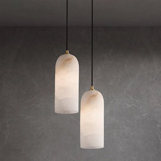 Ethereal Glow Marble Pendant Modern  Minimalist Round Flush Mount