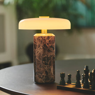 Aurora Marble Table Lamp Modern  Classic Drum Shade Ceiling Light