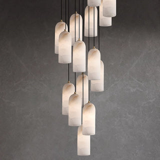 Ethereal Glow Marble Pendant Modern  Minimalist Round Flush Mount