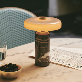 Aurora Marble Table Lamp Modern  Classic Drum Shade Ceiling Light