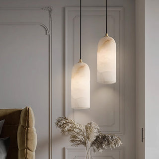Ethereal Glow Marble Pendant Modern  Minimalist Round Flush Mount