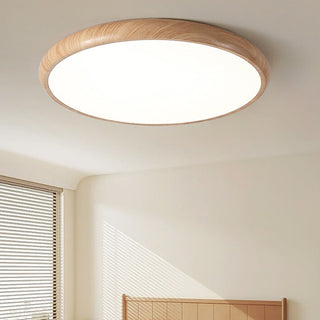 Nimra Wood Grain Ceiling Light Modern  Bohemian Rattan Woven Pendant