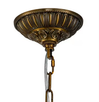 Clarion Crystal Orb Chandelier Modern  Ornate Antique Finish Fixture