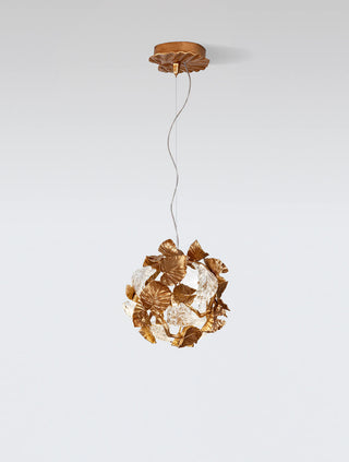 Winter Fern Artistic Tree Pendant Opulent Modern  Handcrafted Artisan Ceiling Light