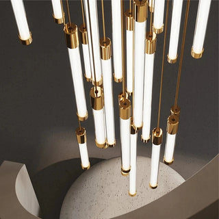 Milano Staircase Art Chandelier Modern  Contemporary Crystal Statement Fixture