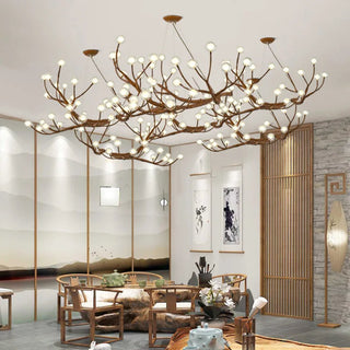 Creative Tree Twig Pendant Modern  Scandinavian Wooden Accent Light