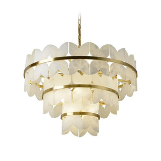 Zynella Alabaster Chandelier – Elegant Lighting with Natural Sophistication