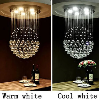 Salma Crystal Chandelier Luxurious Modern  Bohemian Rattan Woven Pendant