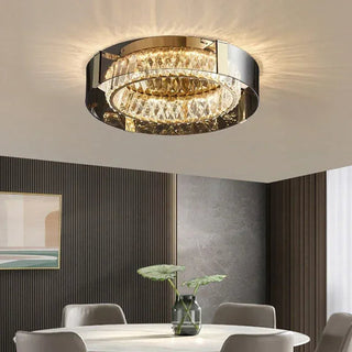 Harlow Crystal Ceiling Light Modern  Bohemian Rattan Woven Pendant