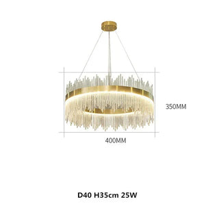 Zynella Crystal Halo Pendant Modern  Classic Drum Shade Ceiling Light