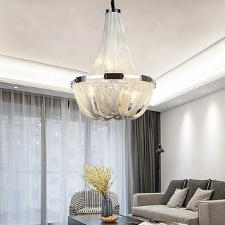 Alverton Tassel Staircase Chandelier Modern  Vintage Brass Accent Lighting