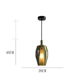 Debby Stained Glass Pendants Modern  Vintage Brass Accent Lighting