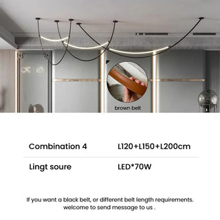 Modern Nordic Belt Chandelier Modern  Opulent Multi-Tier Crystal Chandelier