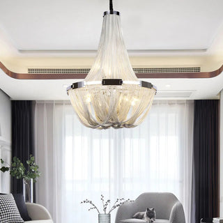 Alverton Tassel Staircase Chandelier Modern  Vintage Brass Accent Lighting