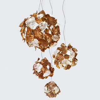 Winter Fern Artistic Tree Pendant Opulent Modern  Handcrafted Artisan Ceiling Light