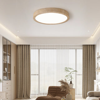 Ellipse Stone Travertine Ceiling Lights Modern  Chic Glass Globe Pendant