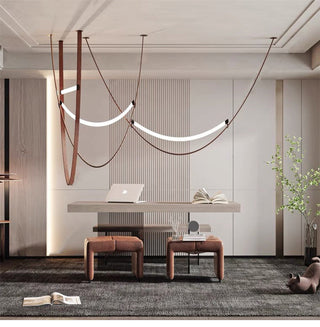 Modern Nordic Belt Chandelier Modern  Opulent Multi-Tier Crystal Chandelier