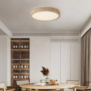 Ellipse Stone Travertine Ceiling Lights Modern  Chic Glass Globe Pendant