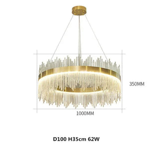 Zynella Crystal Halo Pendant Modern  Classic Drum Shade Ceiling Light