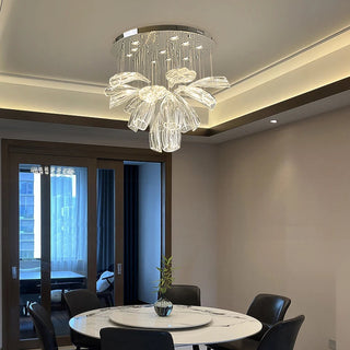 Roma Crystal Pendant Stylish Modern  Minimalist Round Flush Mount