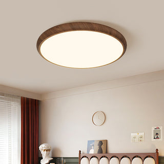 Nimra Wood Grain Ceiling Light Modern  Bohemian Rattan Woven Pendant