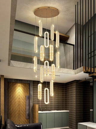 Somerset Staircase Chandelier Stylish Modern  Rustic Industrial Hanging Lamp