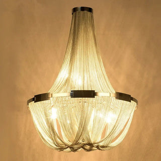 Alverton Tassel Staircase Chandelier Modern  Vintage Brass Accent Lighting