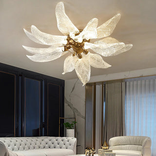 October Leaves  Ceiling Light Stylish Modern  Contemporary Crystal Statement Fixture